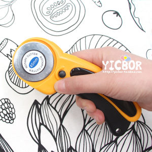 Safety 45mm Fabric Cutting Tools DIY Patchwork Leather Cutting Roller Manual Scissors Blade for Handcraft And Hardware Tools