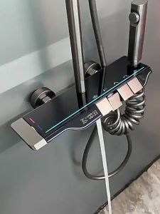 SEN CÂY TẮM ĐỨNG 2 ĐƯỜNG NƯỚC NÓNG LẠNH NÚT PHÍM ĐÀN CÓ ĐÈN LED HIỂN THỊ NHIỆT ĐỘ