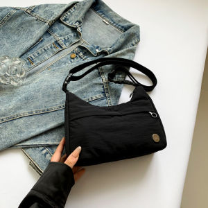 Cross-Border New Arrival Niche Style Lightweight Waterproof Nylon Mori Style Small Square Bag Multi-Back One-Shoulder Crossbody Bag Underarm Bag Easiest for Match