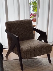 Lazyman Sofa Richard Sofa Retro Single Seating Chair Lounge Chair Sofa chair Solid Wood Backrest Comfortable French Style