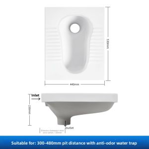 Ceramic Anti-odor Siphonic Squat Toilet