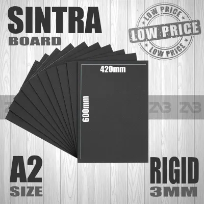 10 pcs 3mm Black Sintra Board Rigid A3 / A4 / 6R / A2 Size