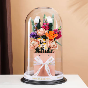 Large round Glass Dome Display Box for Figurines Cake Showpieces Dustproof Clear Storage Holder Home Decor Modern Minimalist