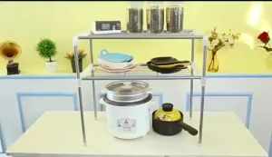 2 Layer Rack Multi-function Telescopic Framework Microwave Oven Rack Kitchen Shelf Storage Organizer