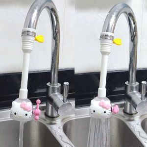 Cartoon Kitchen Faucet Anti-splash Head Shower Sink Water Filter Mouth Rotatable Extended Water Saving Device Rainbow Candy