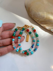 CAFFTI | Colorful Turquoise Crystal Beaded Bracelet For Women