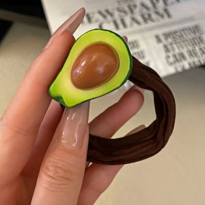 New Fruit Elasticity Ponytail Hair Tie Rubber Scrunchies Headband Cute Funny Rubber Band Fabric Hair Accessories for Women Girls