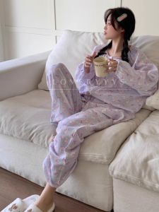 South Korea Ins Cute Rabbit Pajamas for Women Spring and Autumn Net Red Wind Long Sleeves Sweet Young Adult Student Homewear Suit