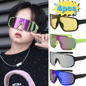 4PCS Childrens Sunglasses Windproof Cycling Goggles for Boys And Girls Outdoor Eyewear for Bicycle Road Camping Eyeglasses