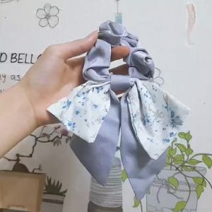 Dây buộc tóc vải nơ hoa nhí chun cột tóc co giãn nơ hoa dễ thương