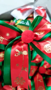 Pita Natal 2 Layer 3 Layer Cherry & Tasel Hias Kado Pohon Dekorasi Christmas Gift Ornament