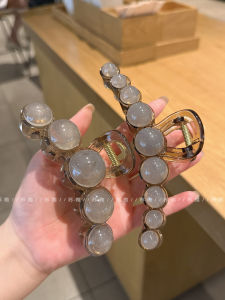 Elegant Large Hair Claw Clip Shark Bite Womens Stylish Hair Accessories Bun Hairpin Fashionable Hair Grips Party Hair Decor