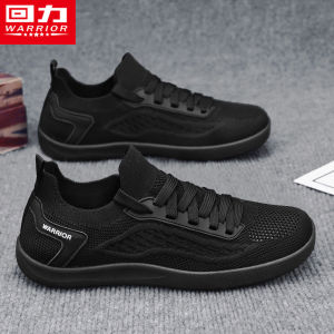 Warrior | Odor-resistant Soft Sole Lightweight Wide Toe Knitted Mens Canvas Sneakers