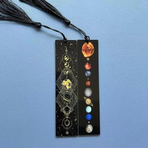 2pcs Acrylic Bookmarks Student Learning Supplies Stationery Gifts Decor Gifts Book Office Tree of Life Moon Tarot Element Patter