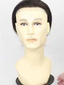 #4 Full PU Toupee For Men Back Style Human Hair Replacement System V Loop Full Poly Skin Mens Hairpieces 0.06MM PU Mens Toupee