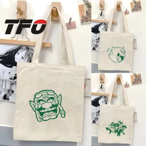 TFO Super Mario Bros. by Nintendo Character Canvas Tote Bag Versatile Ideal College School Tote Bag