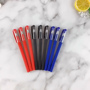 Pulpen Gel 05 mm Tabung Jarum Penuh Pena Gel Jarum Premium Tinta Cepat Kering ATK3017