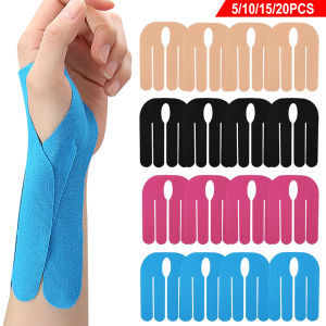 5/10/15/20Pcs Waterproof Precut Kinesiology Tape for Wrist Latex-Free Elastic Athletic Tape for Sports Joints Muscle Support