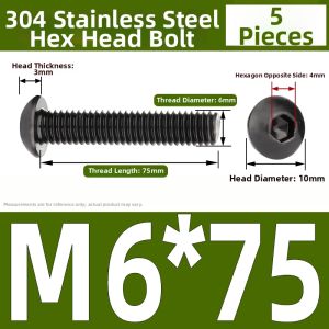 Yi Se Dian Zi | Black Coated 304 Stainless Steel Hex Head Screw