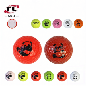 FL | Panda Cartoon Pattern Colored Golf Ball Gift
