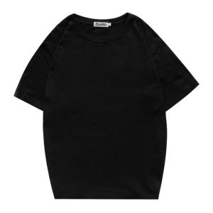 Summer Trendy Korean Style Loose Black Short Sleeve T-Shirt