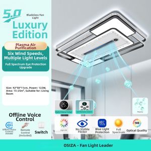 OSIZA | Modern Sleek Fan Light Ceiling Lamp