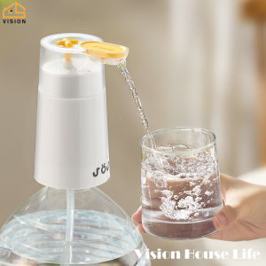 เครื่องจ่ายน้ำดื่มแบบลำกล้องแบบพกพาเครื่องจ่ายน้ำดื่มแบบที่ชาร์จไฟฟ้า USB ปั๊มจ่ายน้ำอัตโนมัติพร้อมกระบอกน้ำสำหรับตั้งแคมป์สำนักงานบ้าน