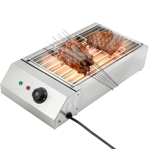 2800W Electric Barbecue Grill Stainless Steel Smokeless Indoor BBQ Grill Portable Electric for Meat Vegetable Roasting Machine Countertop Electric Grill Barbecue Skewers Machine Outdoor Camping Party 220V Eco-friendly