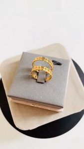 3PCS Rose Gold Silver Ring Needle Money Titanium Plating Gold 24K High-end Jewelry