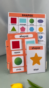 ชุดสื่อการสอน shapes 1ชุด= โปสเตอร์ บัตรคำ เเปะติด สื่อการสอนภาษาอังกฤษ บัตรคำการเรียนรู้