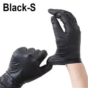 20/50/100PCS ถุงมือสีดำแบบใช้แล้วทิ้งสำหรับทำความสะอาดบ้านเหมาะสำหรับการแปรรูปอาหารทำผมเล็บสัตว์เลี้ยงอาบน้ำ