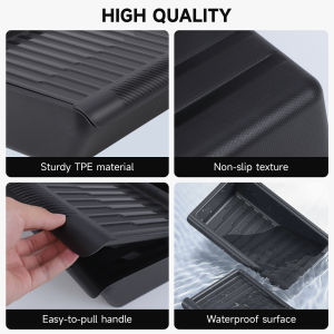 Under Seat Storage Box TPE Hidden Tray Push Pull Space Box with Lid For Tesla Model Y 2020 2021 2022 2023 2024 Juniper 2025-2026