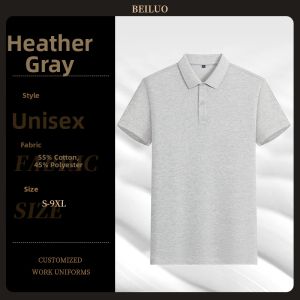 Custom Logo Summer Silk-Cotton Polo Shirt