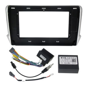 MEKEDE 10inch Panel Kit For Car Radio Bezel Frame for Peugeot 2008 2013-2020 Car Multimedia Radio Panel Frame Cable CANBUS BOX