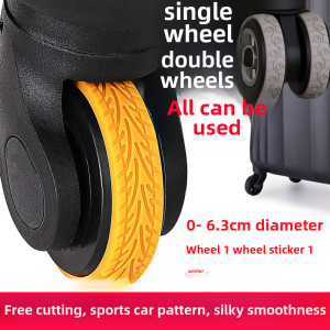 Universal Luggage Wheel Protective Cover Silent Thickened Silicone Rubber Ring for Suitcase Travel Bag Universal Wheel Replacement