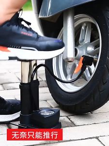 Portable Foot Pump High Pressure 160 psi Double Barrel Bike Floor Foot Pump Motorcycle Tire Air Pump with Pressure Gauge