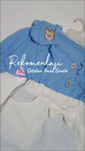 NATALIA - Setelan Ginela Bunny Bordir / Oneset Anak Perempuan Model Korean