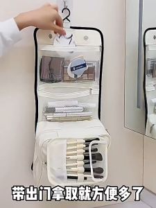 【3 วันจัดส่ง】 กระเป๋าแป้งมุกกระเป๋าเครื่องสําอางหญิงความจุขนาดใหญ่แบบพกพาถุงเก็บน้ํา