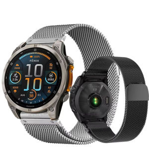 Zionia 20mm Premium Milanese Stainless steel Quick fit Watch Strap for Garmin Fenix 8-43mm AMOLED 7S 6S 5S Plus Pro Sapphire Solar Epix Pro (Gen 2) 42mm Approach S70 Descent Mk3 Mk3i 43mm Mk2S Instinct 2S E 40mm Camo Surf Standard Sport Watch Accessories