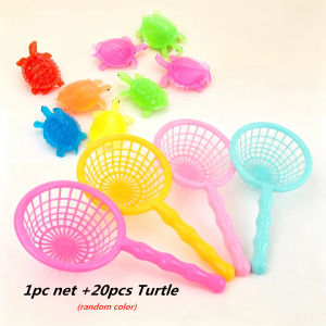 Kids Bath Water Play Toys Colorful Floating Turtle With Fishing Net Toddler Bathtub Swimming Pool Interactive Game Toy