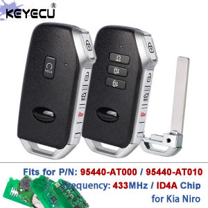 KEYECU 95440-AT000 95440-AT010 FCC ID: FD01340  for Kia Niro 2023-2024 433MHz 4A Chip Proximity Keyless-Go Smart Remote Key Fob