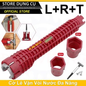 Cờ Lê Vặn Vòi Nước Đa Năng Sửa Chữa Ống Nước L+R+T Dụng Cụ Tháo Mở Dây Vòi Nước Chậu Rửa Sửa Chữa Ống Nước LRT