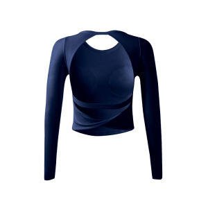 JUZHONGDEYAOJING | Quick Drying Sports Bra in One Long Sleeve Workout Top