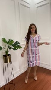 Daster pendek sebetis rayon motif kekinian viral daster pakaian wanita