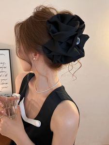 กิ๊บติดผมทรงฉลามขนาดใหญ่ผ้าซาตินสไตล์เกาหลี ทรงฟองน้ำ ทรงเมฆ สำหรับผู้หญิง ทรงหรูหรา ทรงใหม่ 2025 ทรงเล็ก ประดับผม