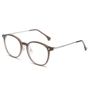 Kính Nâu Nữ Cao Cấp Tự Nhiên Gọng Tròn Cận Thị Có Thể Phù Hợp Với Độ Bảo Vệ Ánh Sáng Xanh Phẳng Ánh Sáng Mặt Tròn Gọng Kính Mắt