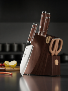 COOKER KING | Master Kitchen Knife Set Real Wood