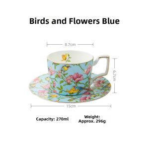 Luxurious Attractive Flower Selected Coffee Cup Set