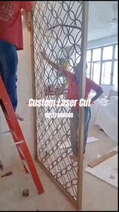 Custom Lasercut Decorative Divider/Pembahagi Hiasan Dicetak Laser dari Stainless Steel dan Mild Steel
