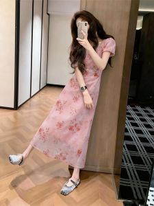 CHANGTONG | Vintage Unique Slenderizing Waist-Cinching Dress